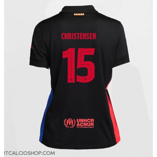 Barcelona Andreas Christensen #15 Seconda Maglia Femmina 2024-25 Manica Corta Barcelona Andreas Christensen #15 Seconda Maglia Femmina 2024-25 Manica Corta
